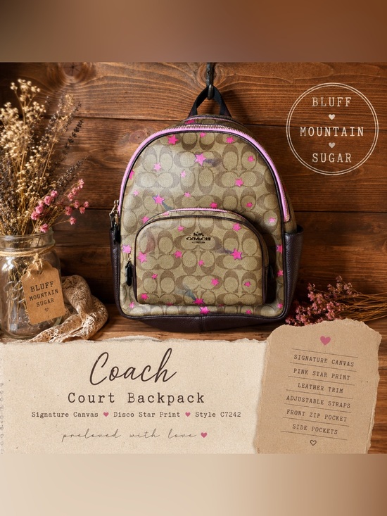 coach black and brown backpack Court Bag In Signature Canvas in Brown/ 5671 – Elevate your everyday style J. Austin Forbes Disc Branded Item color:Charcoal